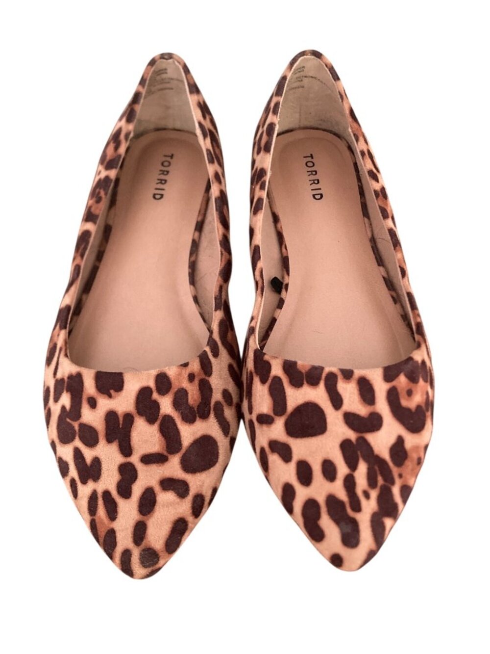 Torrid Leopard Print Pointed Toe Flats Size 10W  Slip-On Shoe